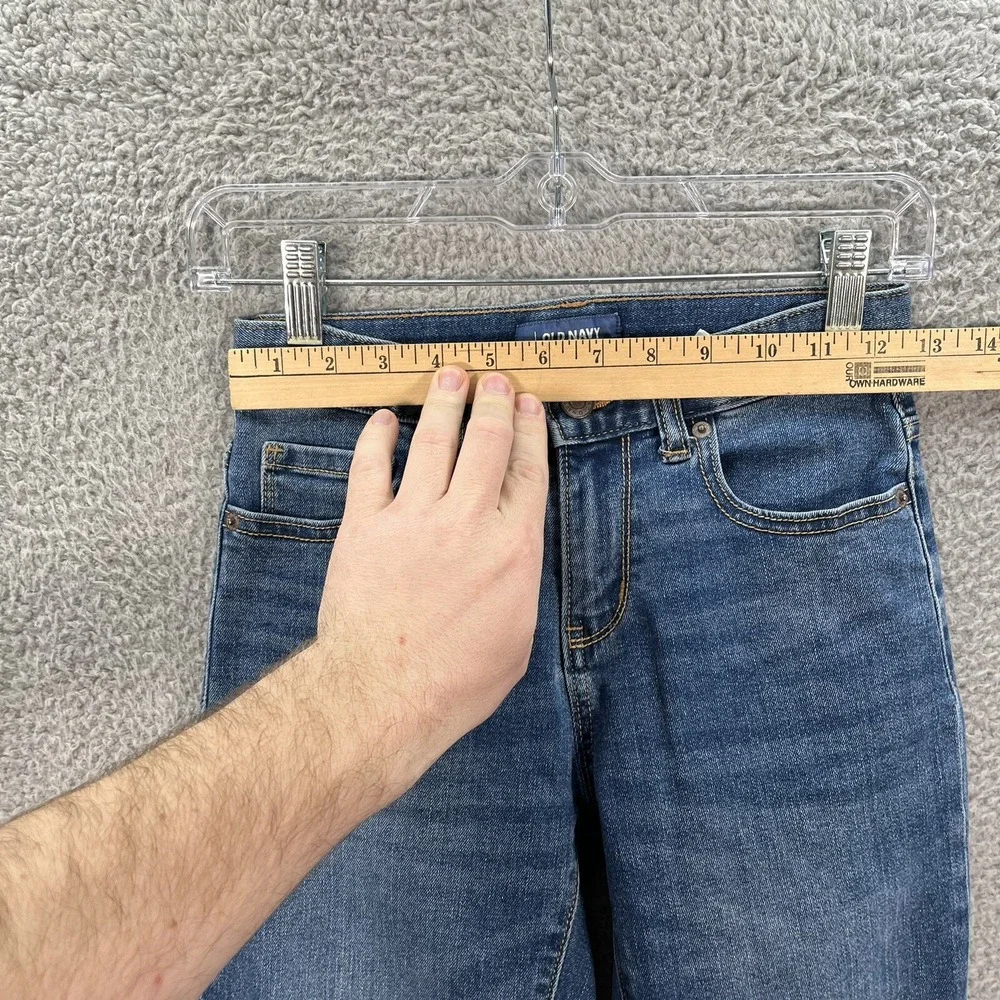 Old Navy Jeans Youth 10 Regular Blue Denim‎ Distressed Preppy School